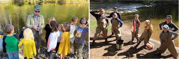 side by sde pictures of kids learning in streams